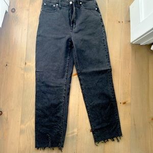 Madewell Perfect Vintage Straight Jean in Washed Black (28)